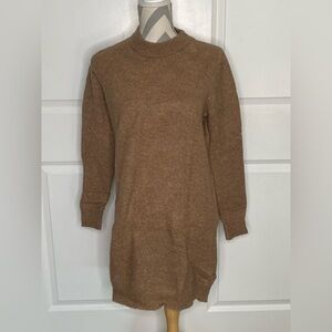 Pieces Medium Brown Sweater Dress